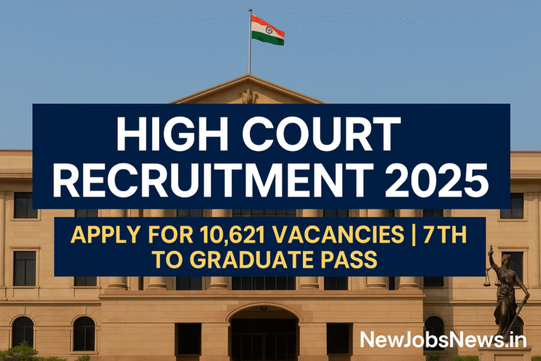 High Court Recruitment 2025: Massive Opportunity for 10,621 Govt Jobs – Don’t Miss Out!
