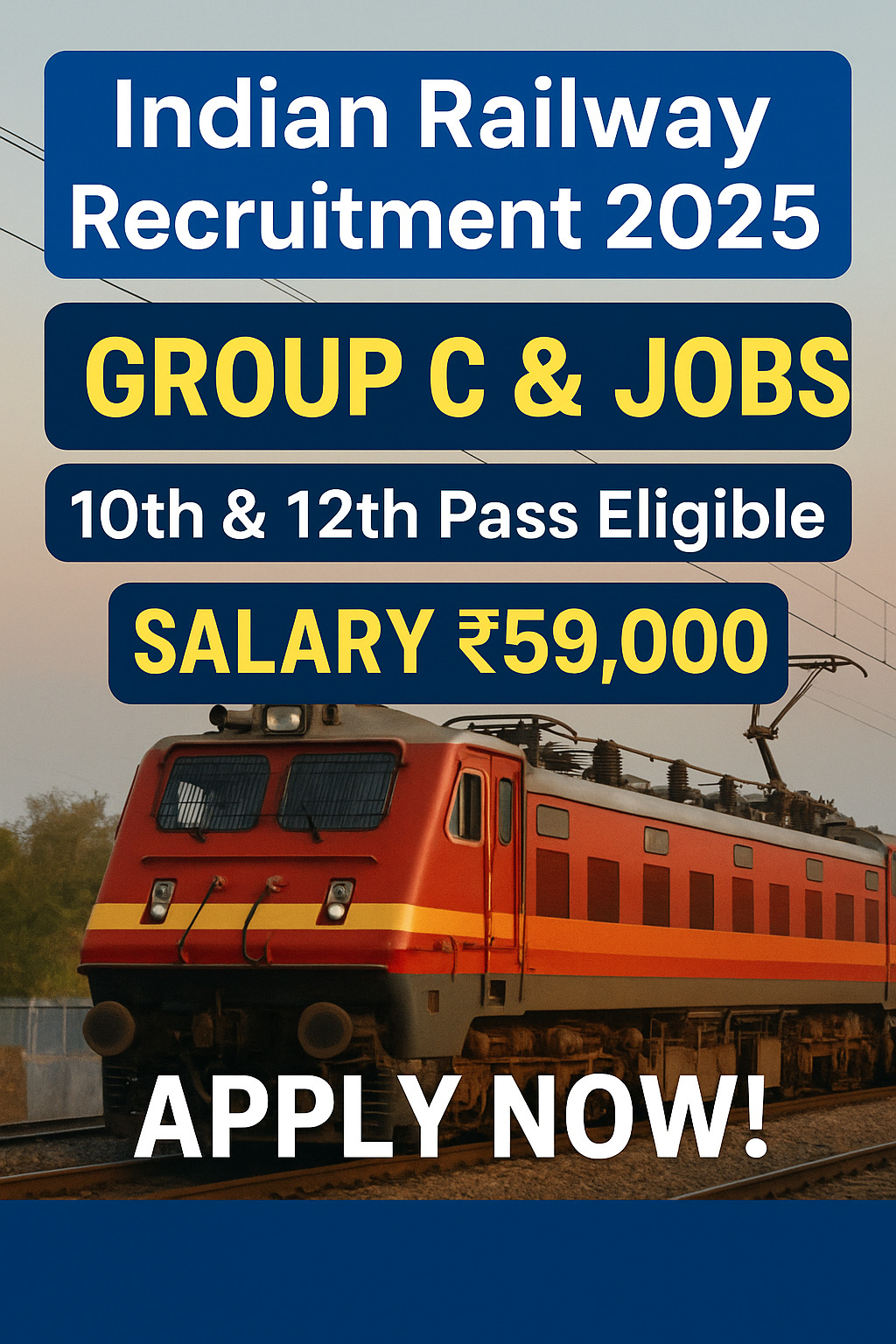 Indian Railway Recruitment 2025 Apply Now for Group C & D Posts