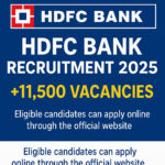 HDFC Bank Recruitment 2025 | 10th/12th/Graduate Apply Now | No Exam Job