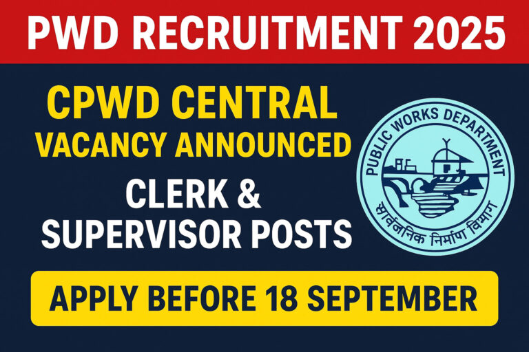 PWD Recruitment 2025 Apply Now PWD Vacancy 2025
