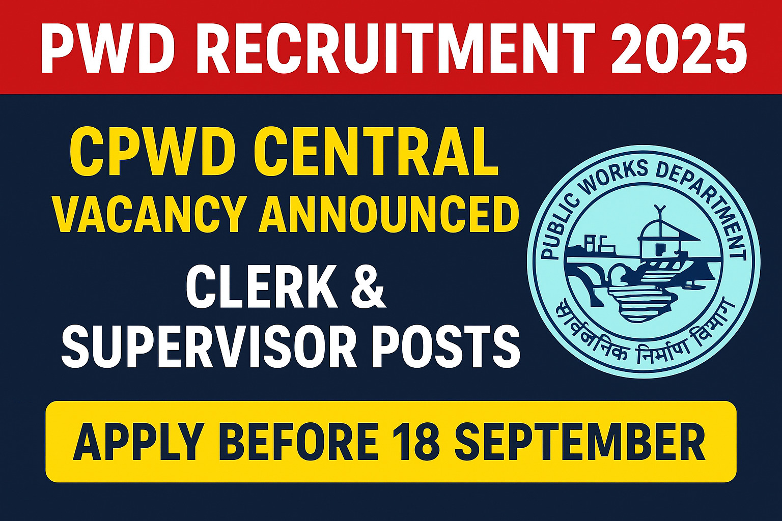 PWD Recruitment 2025 Apply Now PWD Vacancy 2025